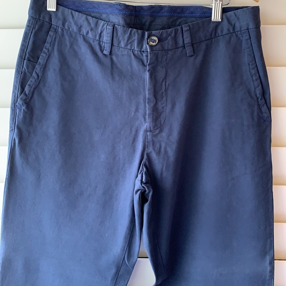 Tommy Bahama flat front navy pant - Picture 2 of 5